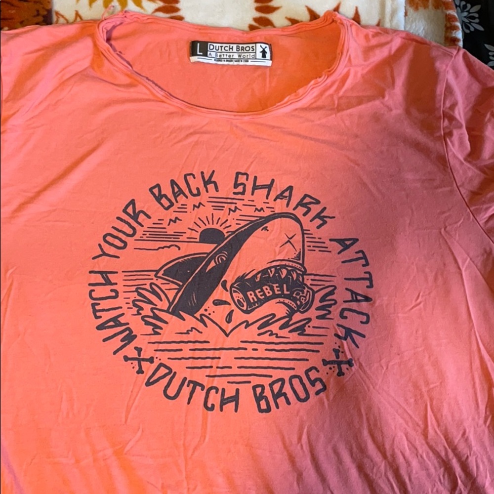 dutch bros shark attack tee